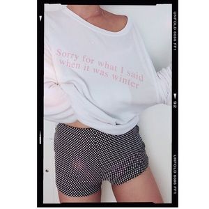 Wildfox - white and pink text sweatshirt / XS